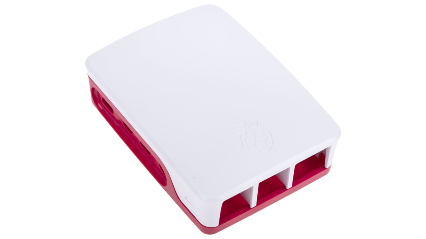 Raspberry Pi Plastic Case for use with Raspberry Pi 4B in Red, White