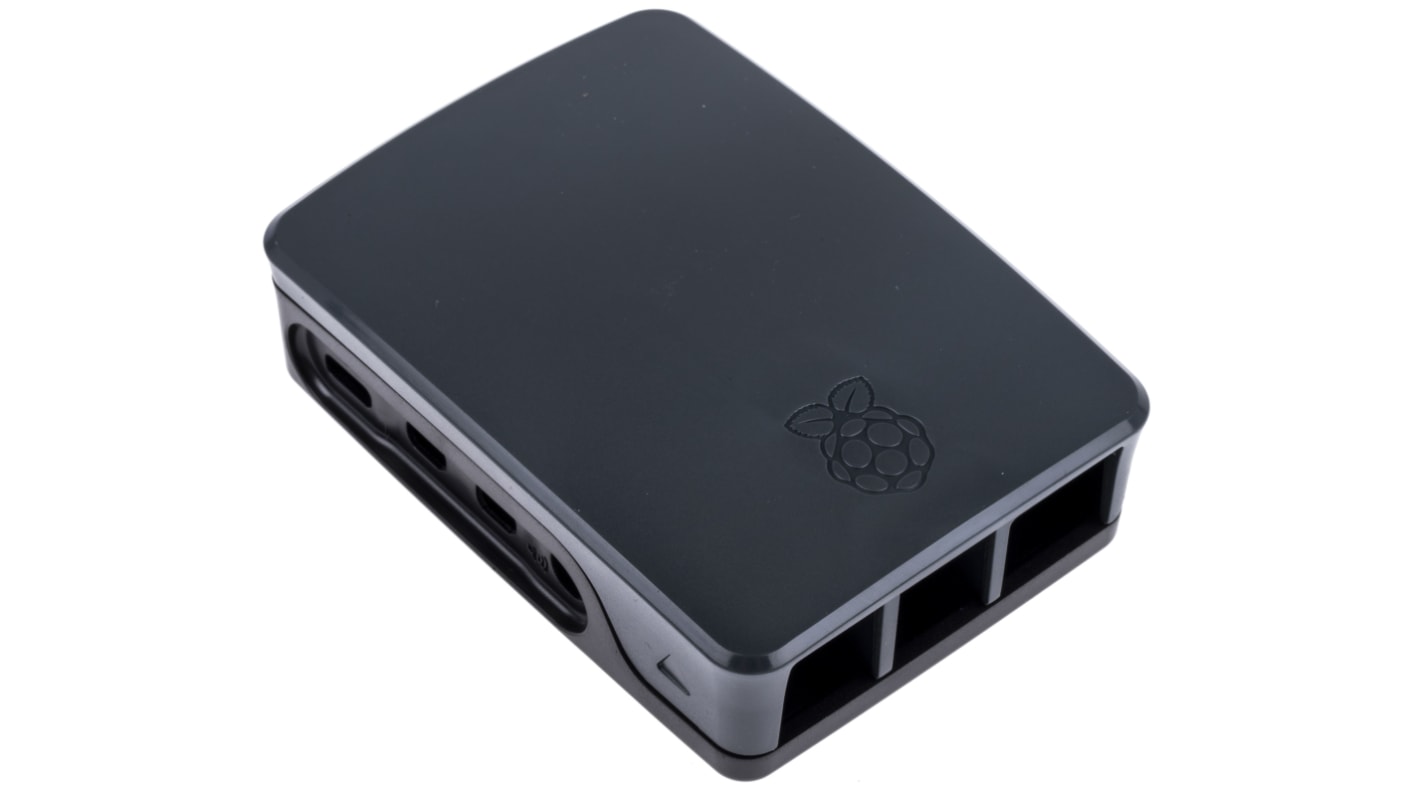 Raspberry Pi Official Raspberry Pi Gehäuse passend für Raspberry Pi 4 97 x 70 x 25mm Kunststoff Schwarz, Grau