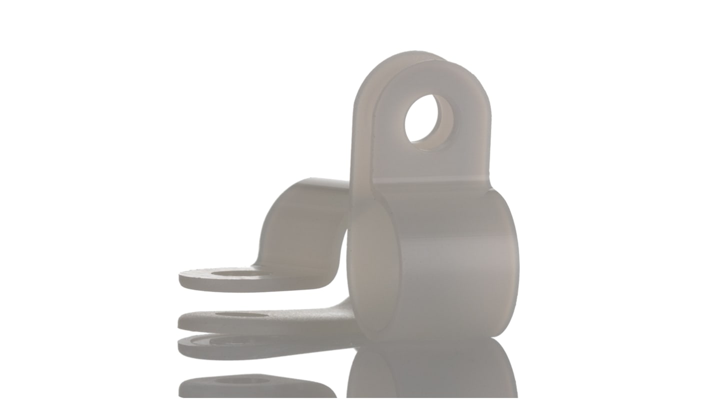 HellermannTyton 9.5mm Natural, Polyamide P Clip