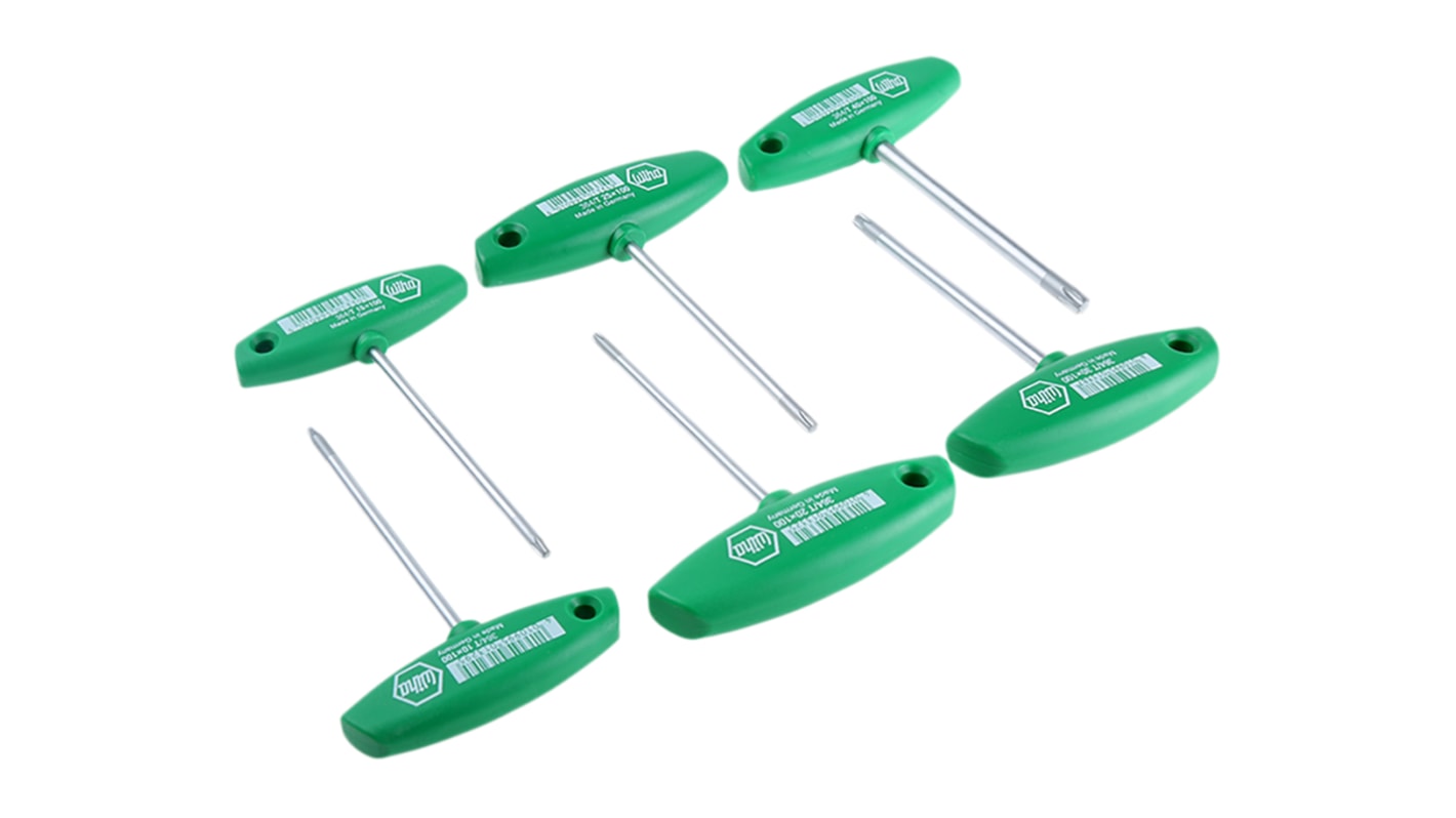 Wiha Tools TORX®-Schlüsselsatz T-Griff CrV-Stahl 6-teilig, T10 → T40