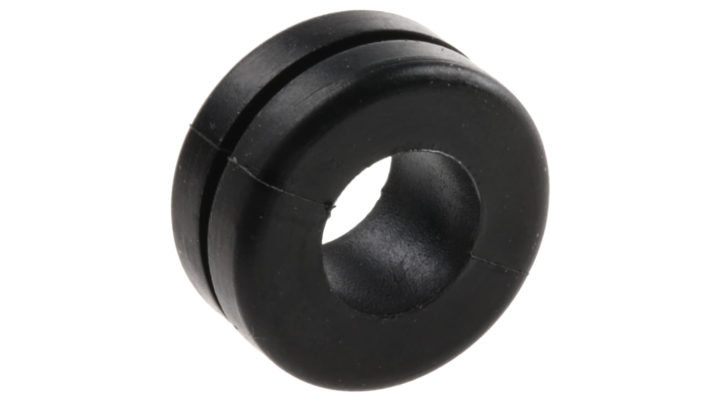 HellermannTyton HV Black PVC 11mm Cable Grommet for Maximum of 8mm Cable Dia. 633-03010 HV1301-PVC-FR-BK