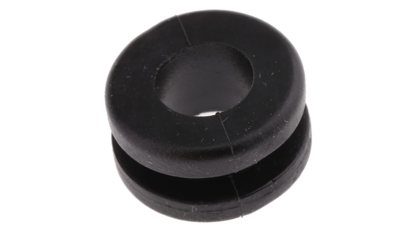 HellermannTyton HV Kabeltülle bis Ø 8mm Loch ø 11mm PVC Schwarz -30°C min. +60°C max.