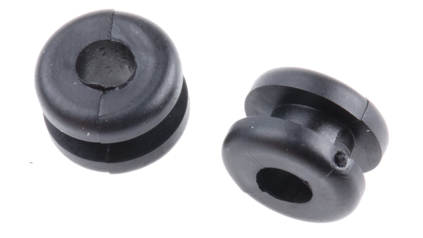 Passacavo Passacavi HellermannTyton, Nero, in PVC 2.5mm, diametri da Maximum of 4mm 6.4mm