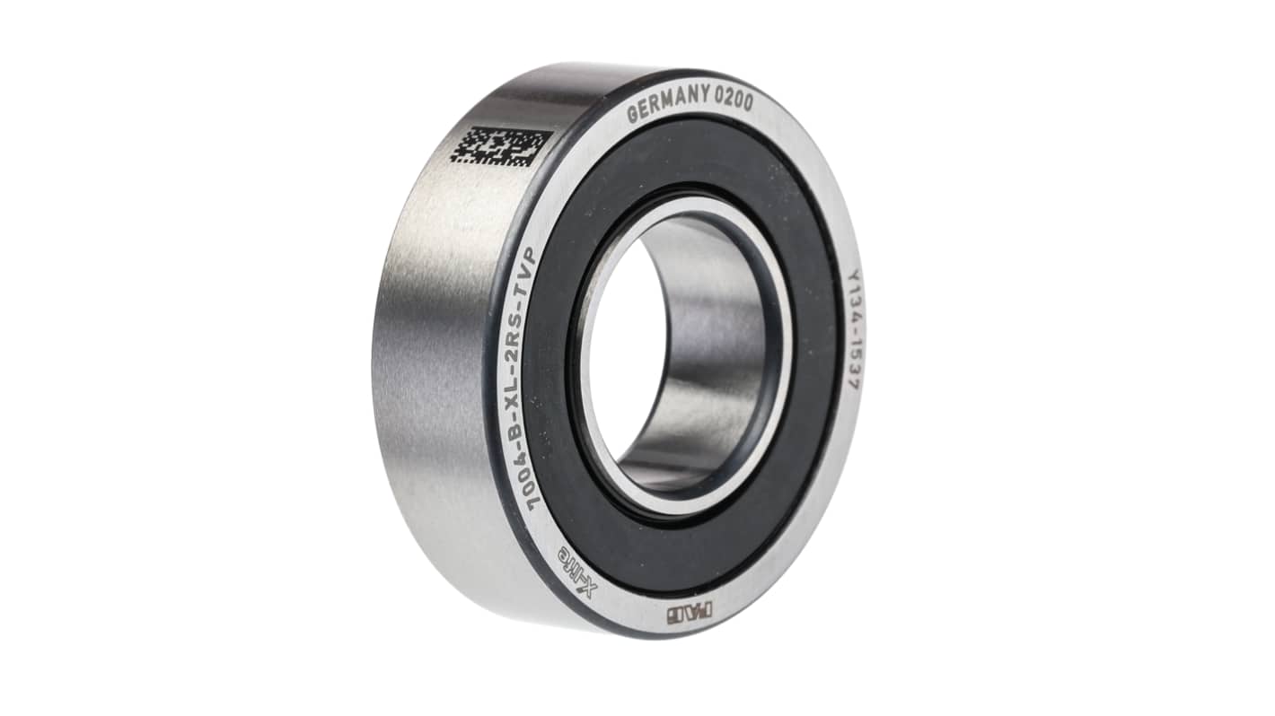 FAG 7004-B-XL-2RS-TVP Single Row Angular Contact Ball Bearing- Both Sides Sealed 20mm I.D, 42mm O.D