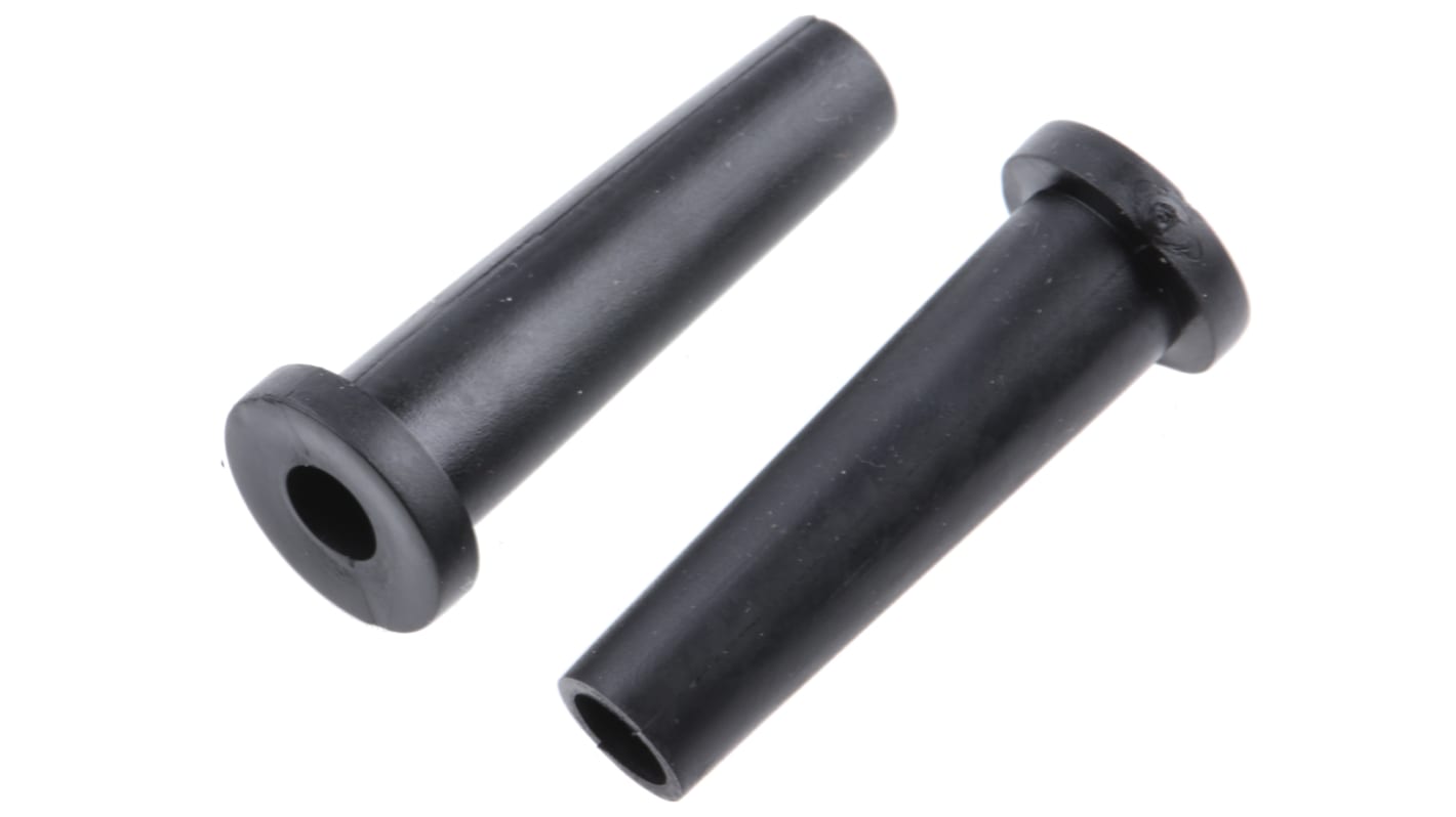 HellermannTyton HV Kabeltülle 7mm bis Ø 5.5mm Loch ø 9mm PVC Schwarz 35mm -30°C min. +60°C max.