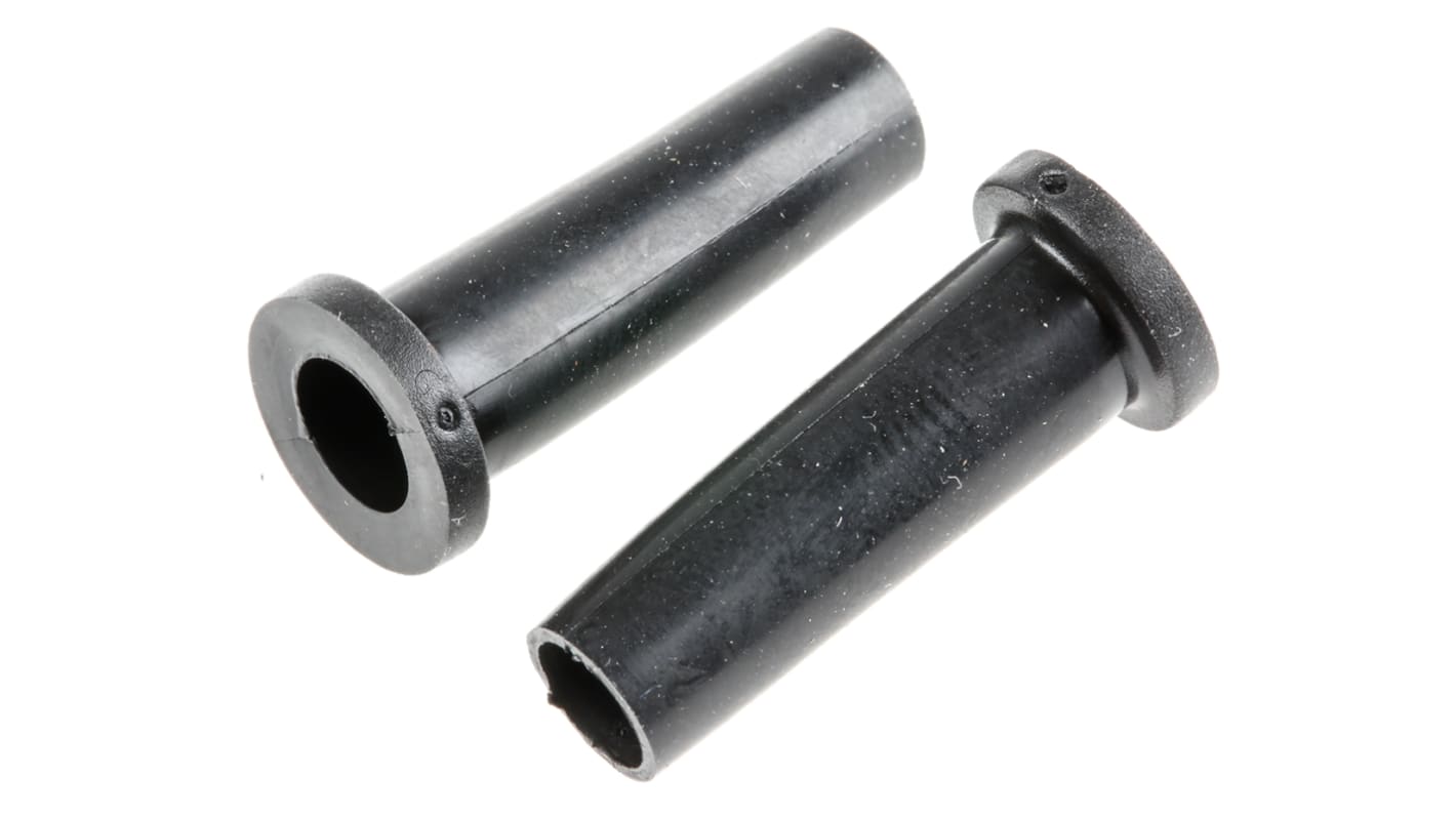 HellermannTyton Black PVC 8.8mm Cable Grommet for Maximum of 6.5mm Cable Dia.