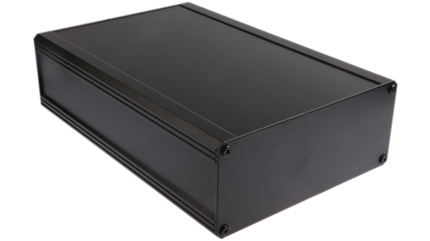 Contenitore per dissipatore RS PRO in Alluminio estruso 300 x 200 x 86mm, col. Nero, IP40
