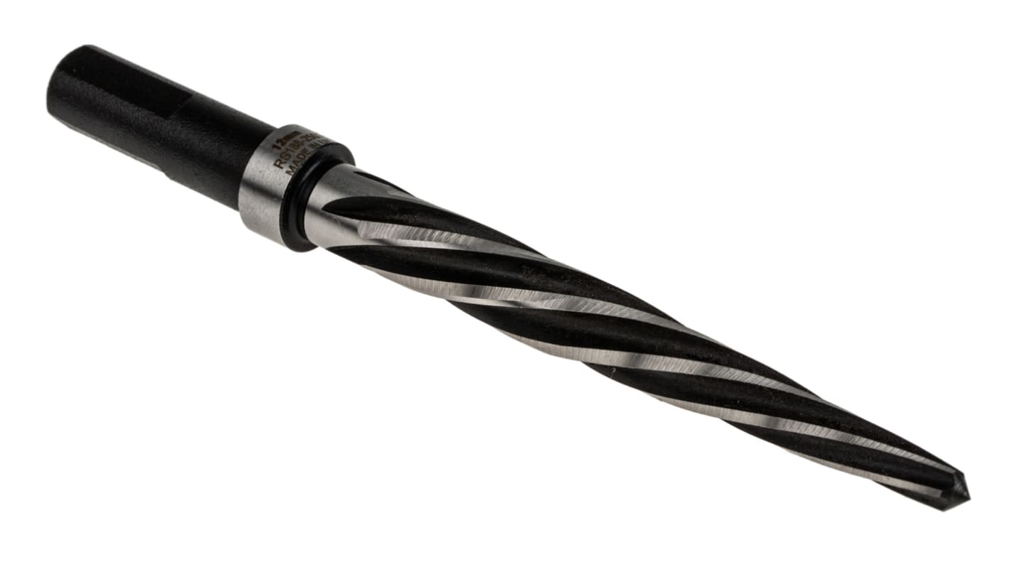 RS PRO Morse Taper Shank Reamer Bit, 12mm Diameter, 152 mm Overall