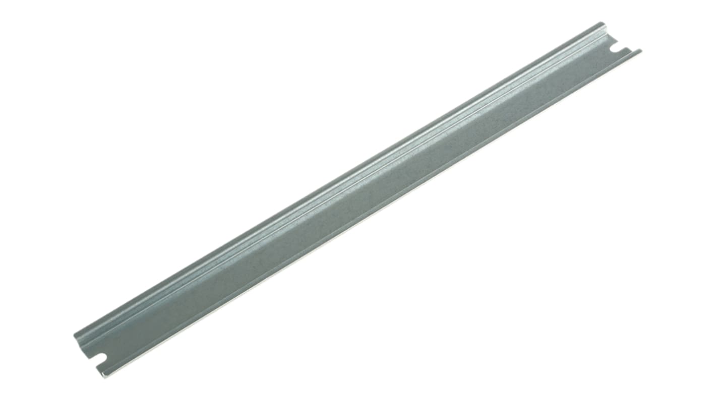 Fibox Steel Unperforated DIN Rail, Top Hat Compatible, 335mm x 35mm x 8mm