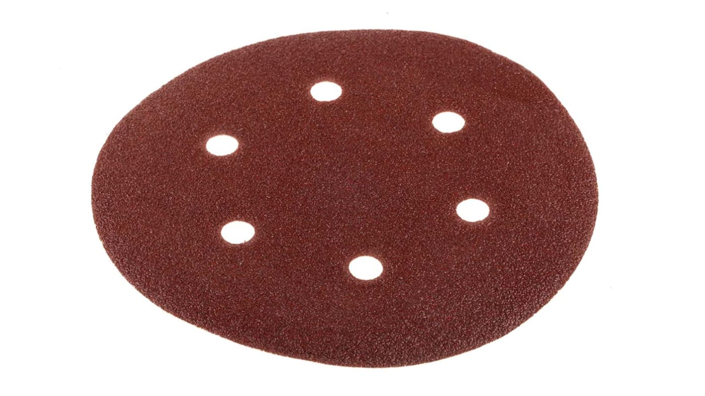 RS PRO Aluminium Oxide Sanding Disc, 150mm x 1mm Thick, 60+ Grade, P60 Grit, 25 in pack