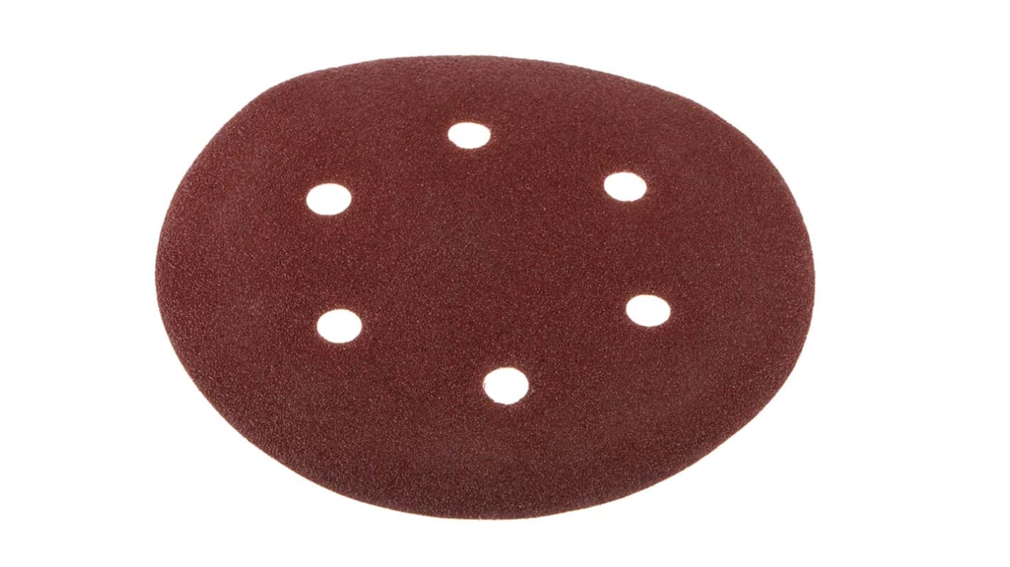 RS PRO Aluminium Oxide Sanding Disc, 150mm, P80 Grit, 25 in pack