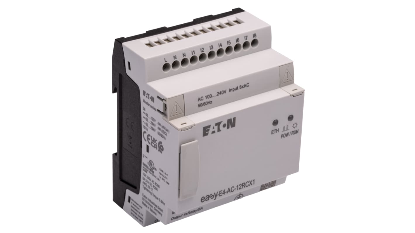 Eaton EasyE4 Series Control Relay, 100 → 240 V ac/dc Supply, Digital, Relay Output, 8-Input, Digital Input