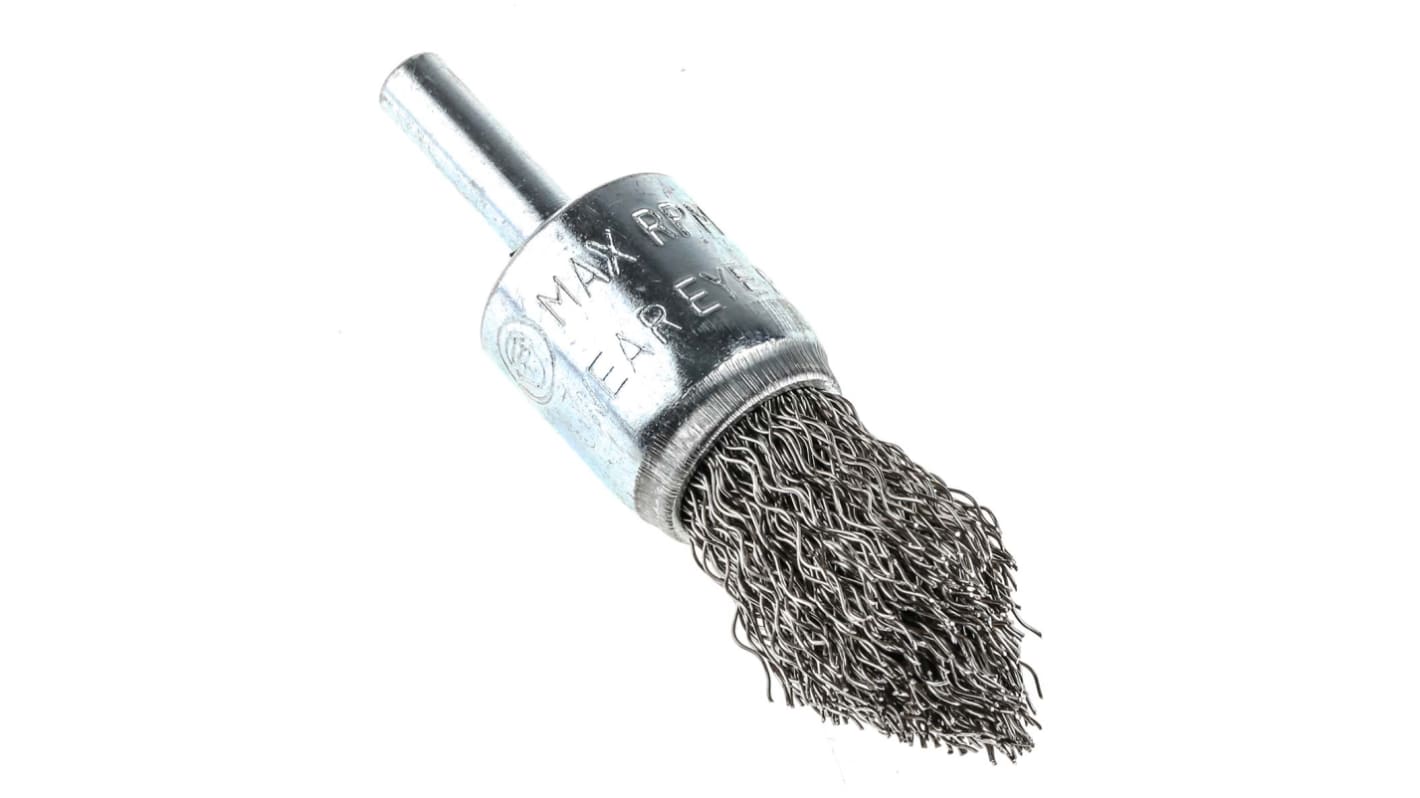 Cepillo abrasivo tipo Extremo RS PRO, Ø 19mm, con alambres de Acero Inoxidable