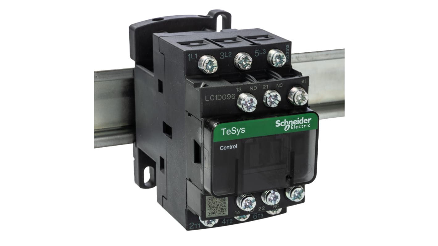 Contactor Schneider Electric TeSys D LC1D de 3 polos, 3 NA, 25 A, bobina 220 V ac, 5,5 kW