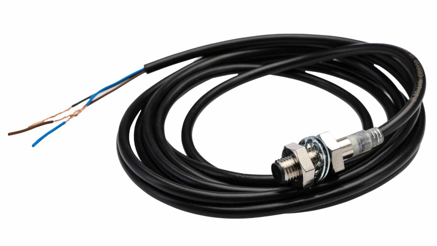 Omron 电感式接近开关, 螺纹管主体, M8, 可检测4 mm, 准嵌入式安装, 2m线长, IP67、IP67G、IP69K, 37.8mm x 8mm x 13mm, E2E-NEXT系列