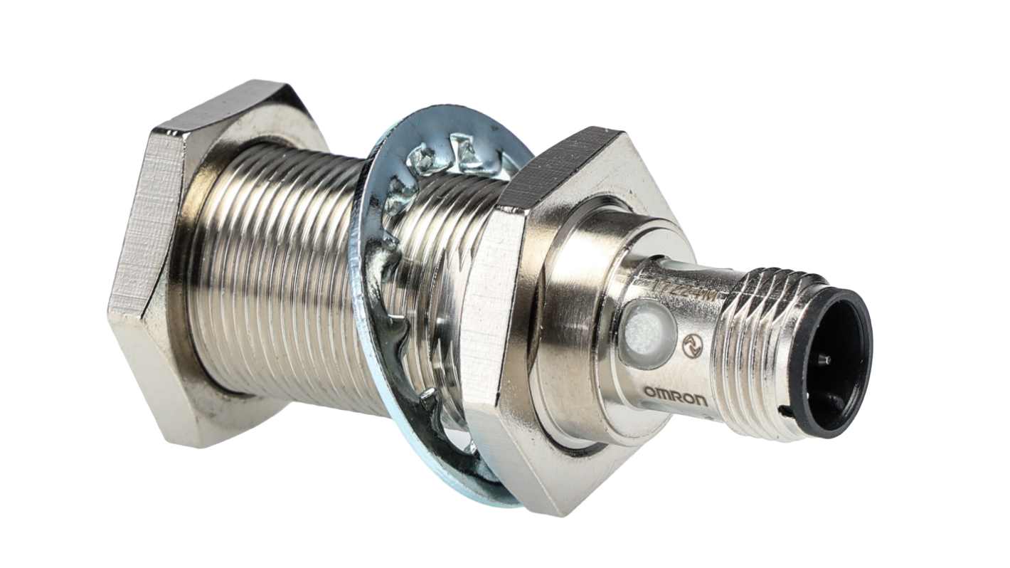 Omron Inductive Threaded Barrel Proximity Sensor, M18, 8 mm Detection, PNP NO+NC, 10 → 30 V dc