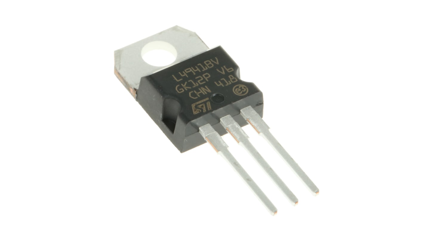 STMicroelectronics LDO稳压芯片, 5 V输出, 1A最大输出, 单路输出, TO-220, 3针, 通孔安装, -40°C→+150 °C, ±4%精度