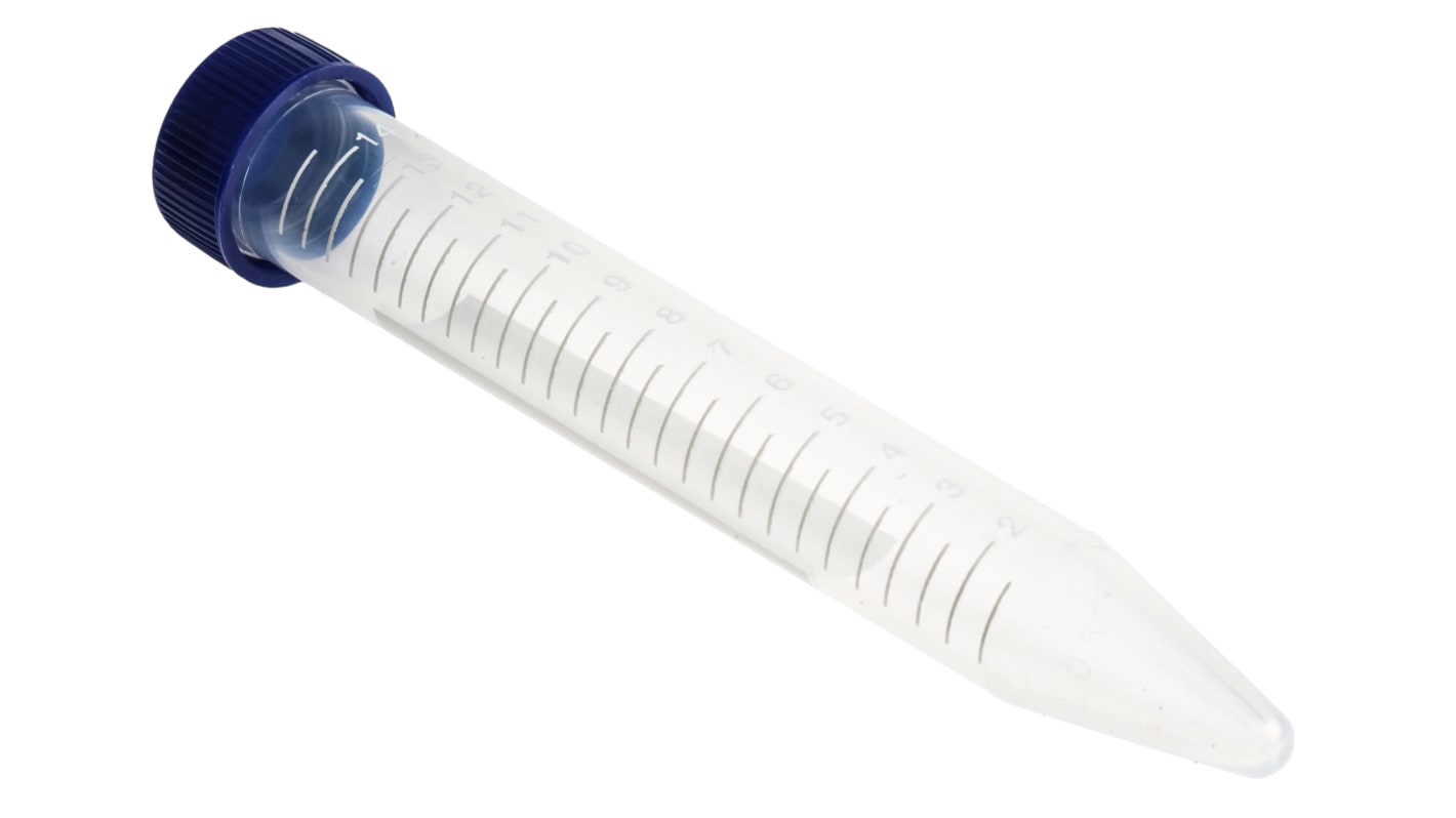 RS PRO 15ml HDPE (Cap), Polypropylene (Tube) Narrow Neck Storage Bottle