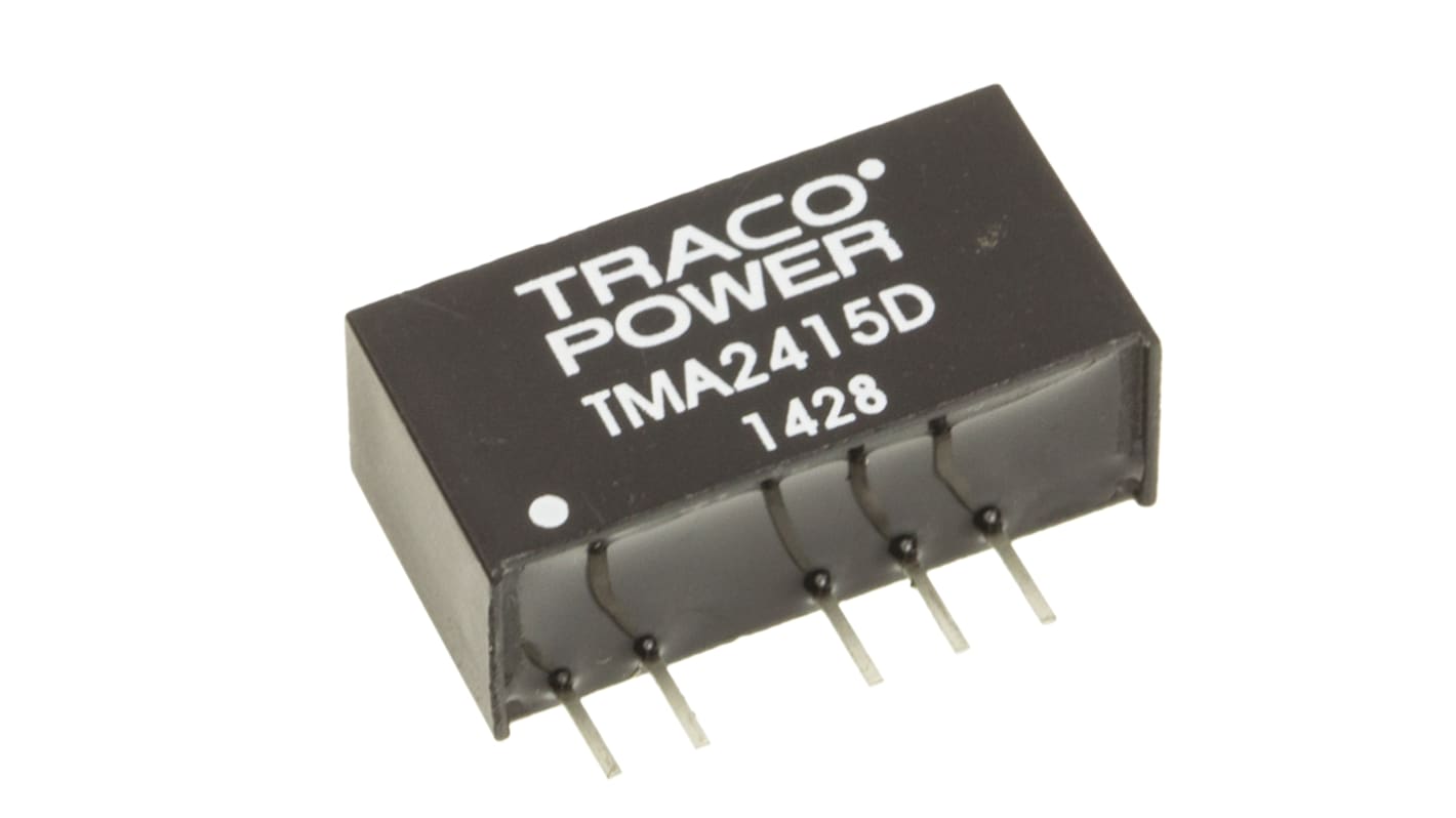 TRACOPOWER TMA DC/DC-Wandler 1W 24 V dc IN, ±15V dc OUT / ±35mA Durchsteckmontage 1kV dc isoliert