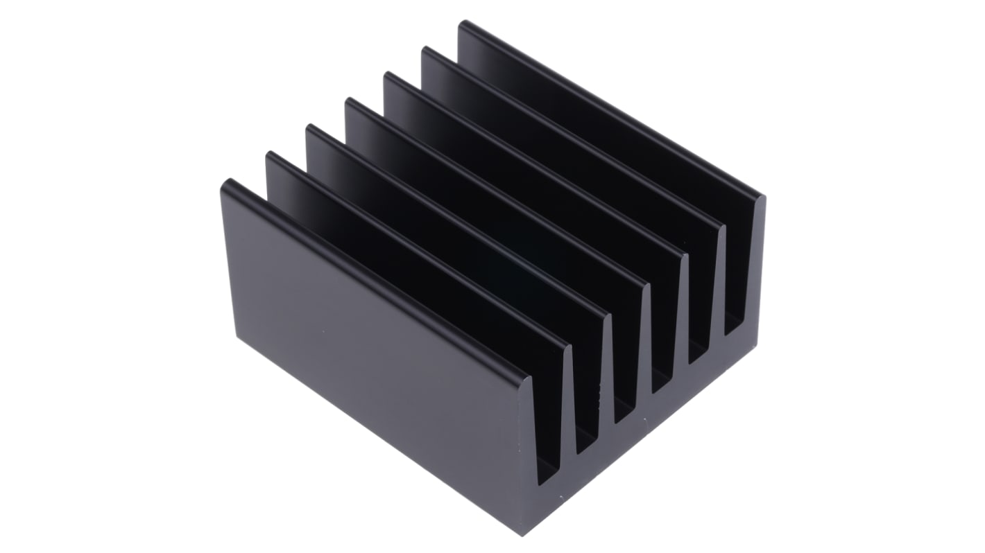 Fischer Elektronik Heatsink, Universal Rectangular Alu, 1.9K/W, 75 x 66 x 40mm