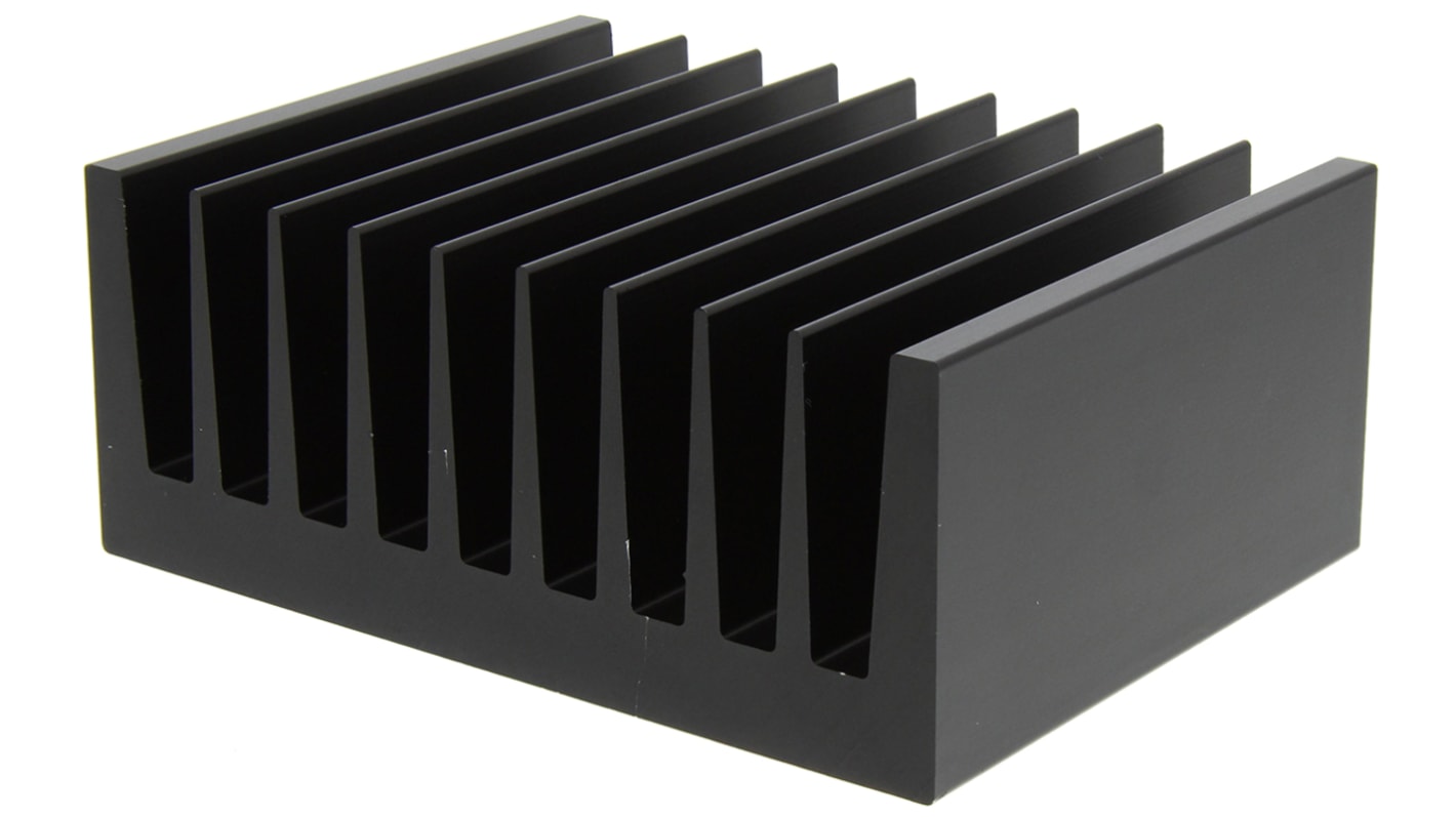 Fischer Elektronik Heatsink, Universal Rectangular Alu, 1.25K/W, 75 x 100 x 40mm