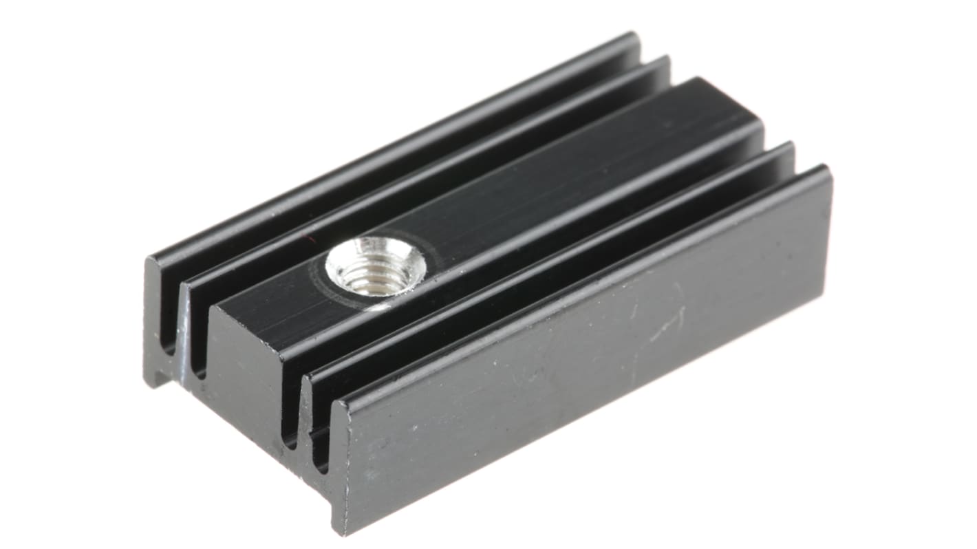 Fischer 电子散热器, 25 x 12.6 x 6.5mm, 36K/W, 螺钉安装, 黑色