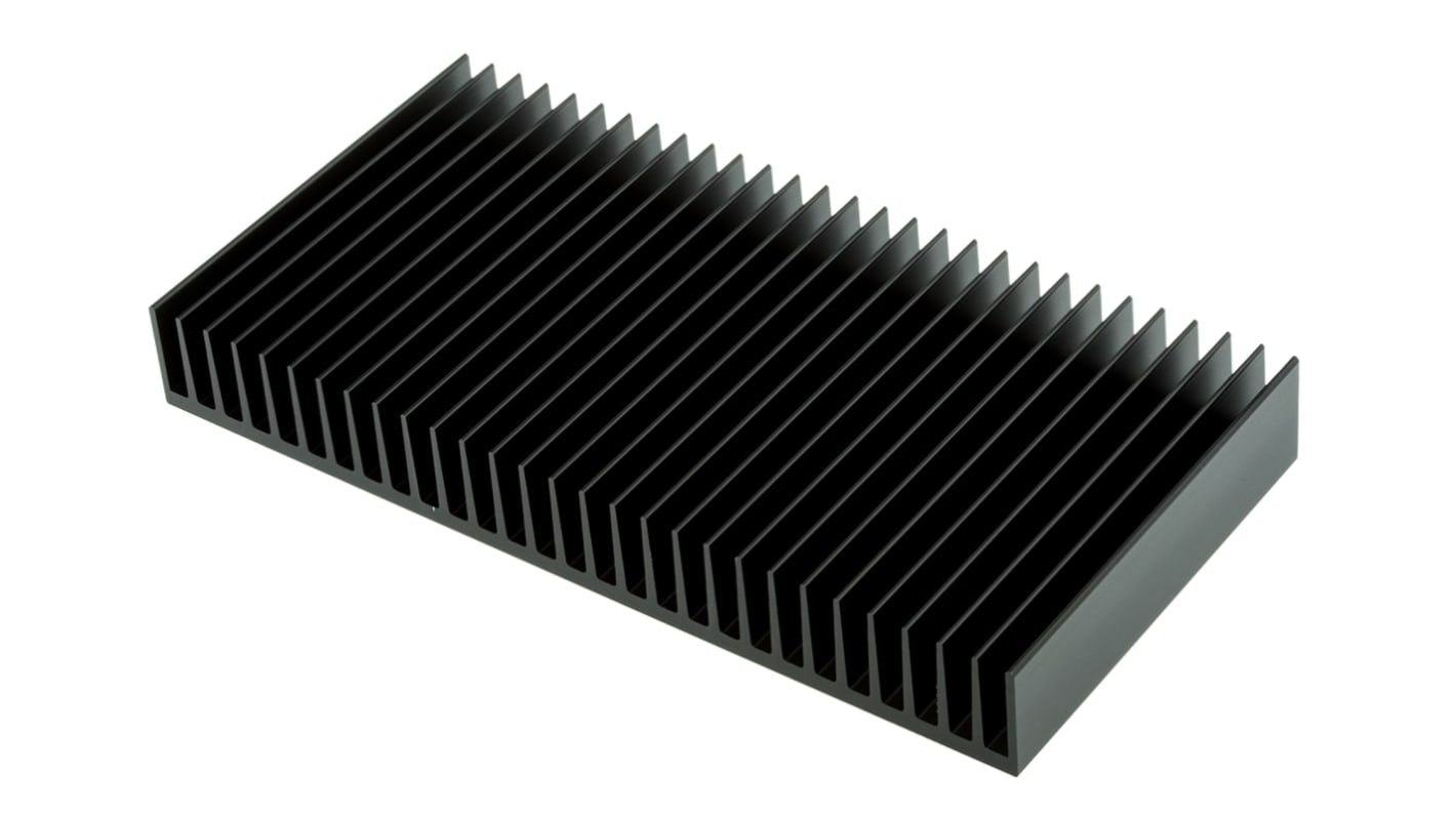 Fischer 电子散热器, 铝制, 100 x 200 x 25mm, 0.95K/W, 黑色