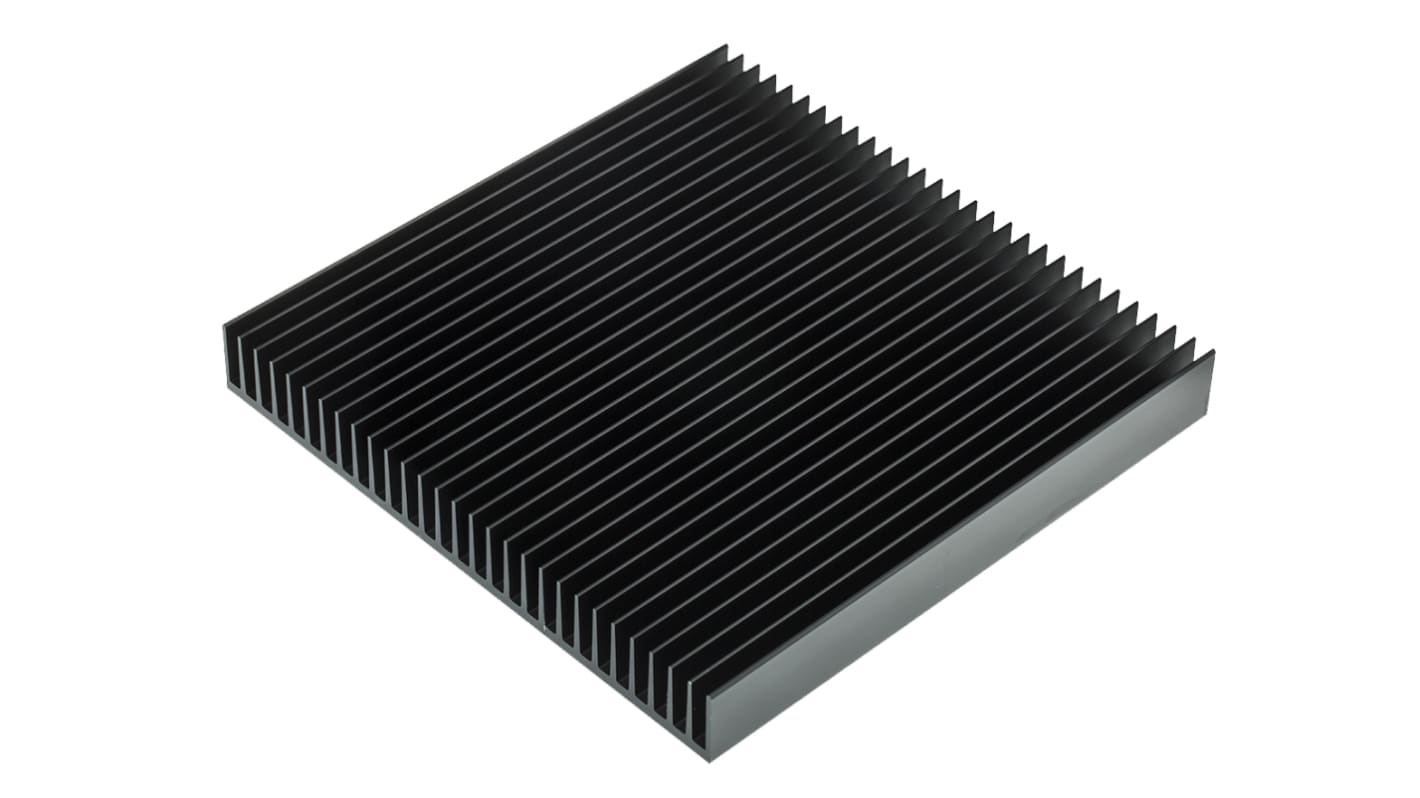 Disipador Fischer Elektronik de Aluminio Negro, 1.65 → 0.7K/W, dim. 200 x 200 x 25mm, para usar con Universal