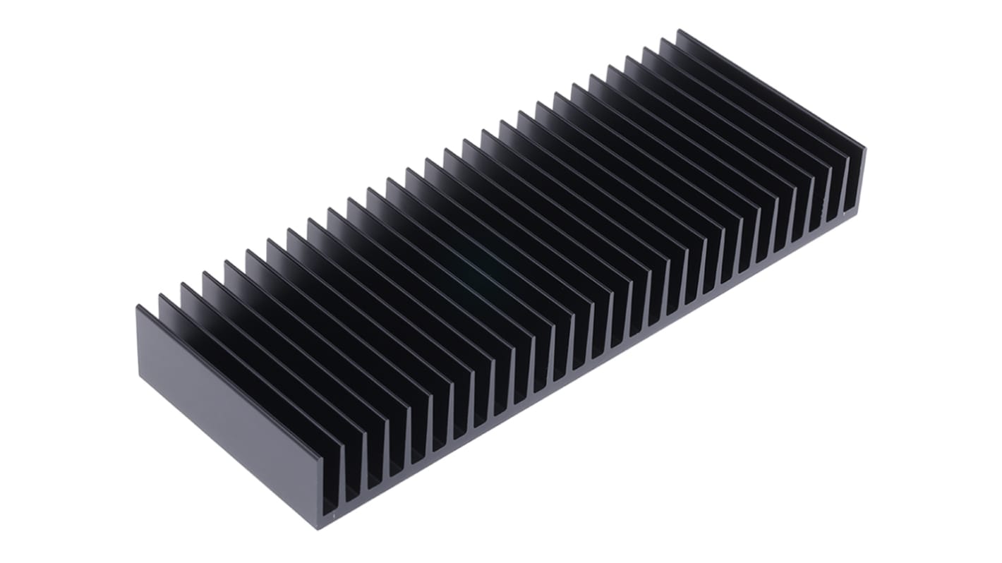 Fischer Elektronik Heatsink, Universal Rectangular Alu, 1.4K/W, 75 x 200 x 25mm