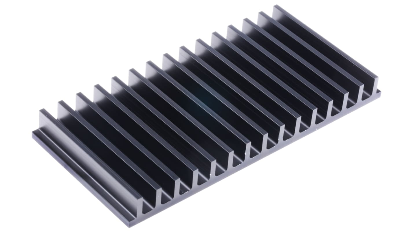 Disipador Fischer Elektronik Negro, 2K/W, dim. 75 x 159 x 15mm, para usar con Universal 19" Alu