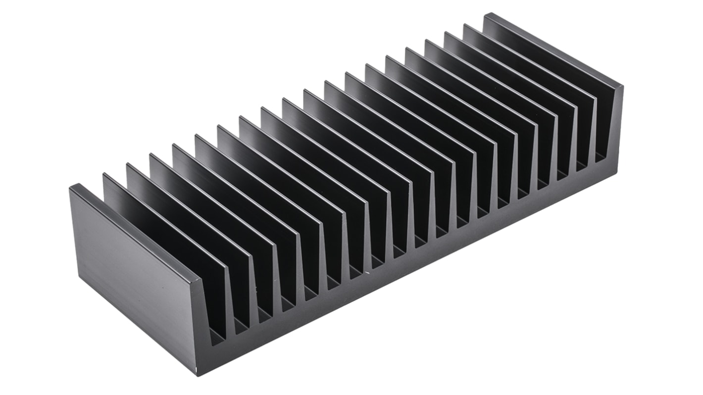 Fischer Elektronik Heatsink, Universal Rectangular Alu, 1.05K/W, 75 x 200 x 40mm