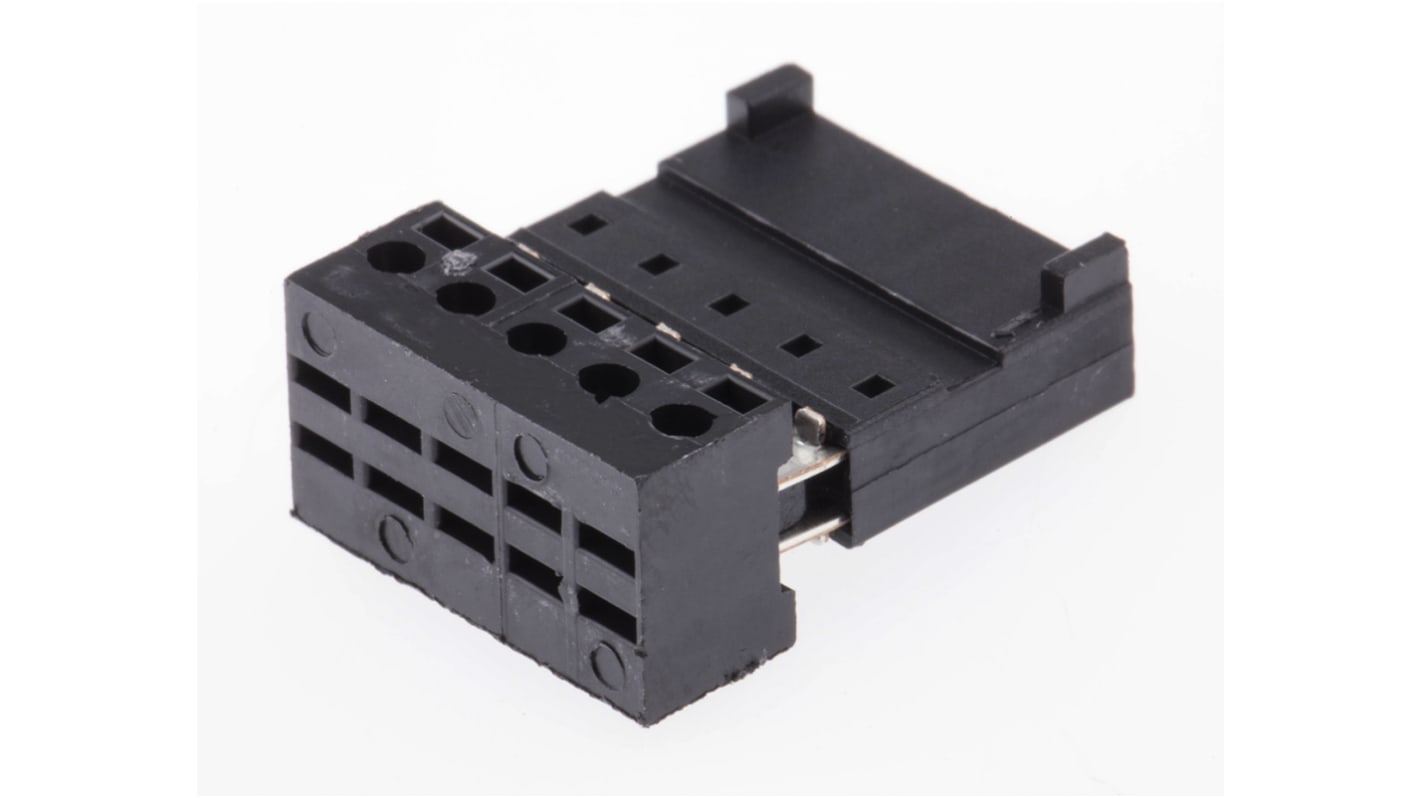 Stelvio Kontek IDC连接器, 母座, 5p, 2.54mm间距, 电缆安装, IDC端接, 直角, Autocom系列