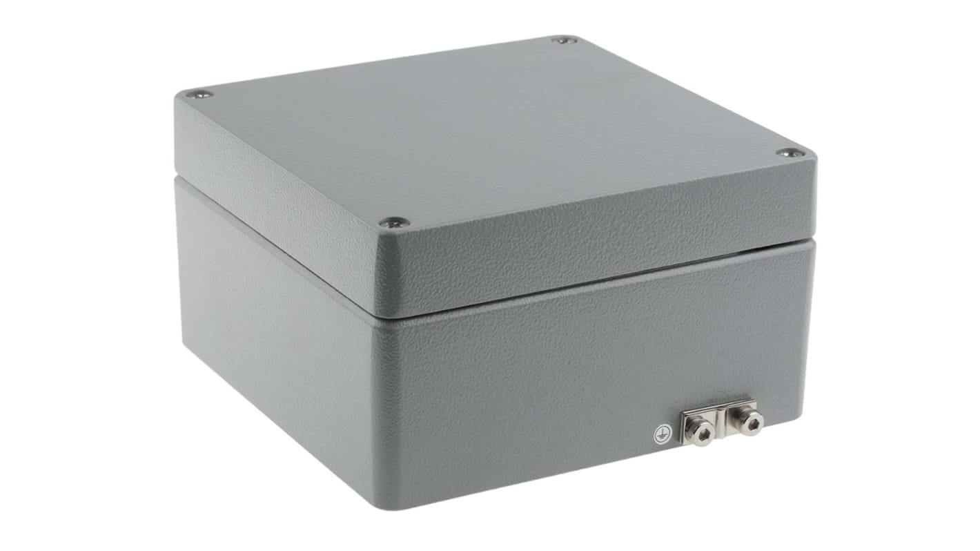 RS PRO Aluminium Enclosure, IP66, IP67, IP68, IK09, 180 x 180 x 100mm