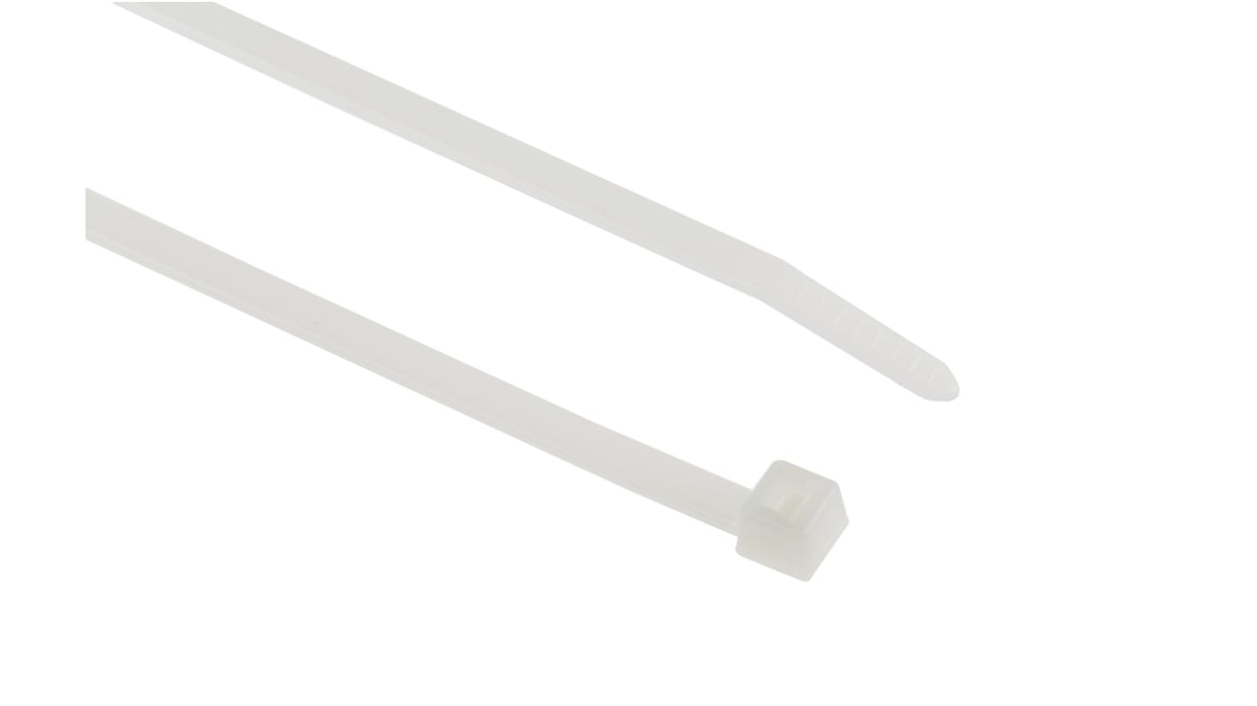HellermannTyton Cable Tie, 305mm x 4.7 mm, Natural Polyamide 6.6 (PA66), Pk-100