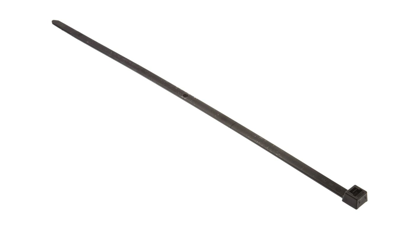 HellermannTyton Cable Tie, 365mm x 7.6 mm, Black Nylon, Pk-25