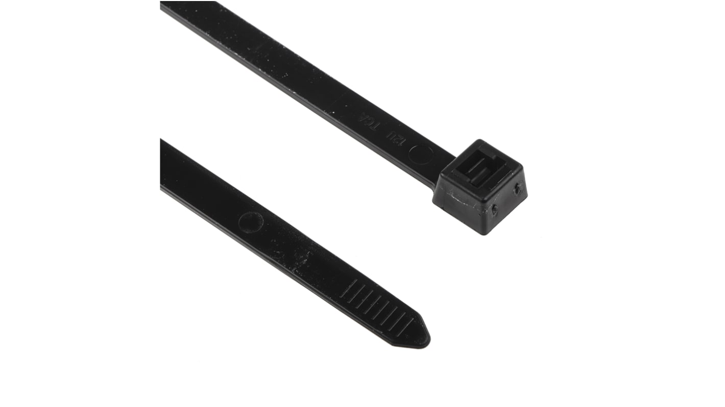 HellermannTyton Cable Tie, 530mm x 8.9 mm, Black Polyamide 6.6 (PA66), Pk-25