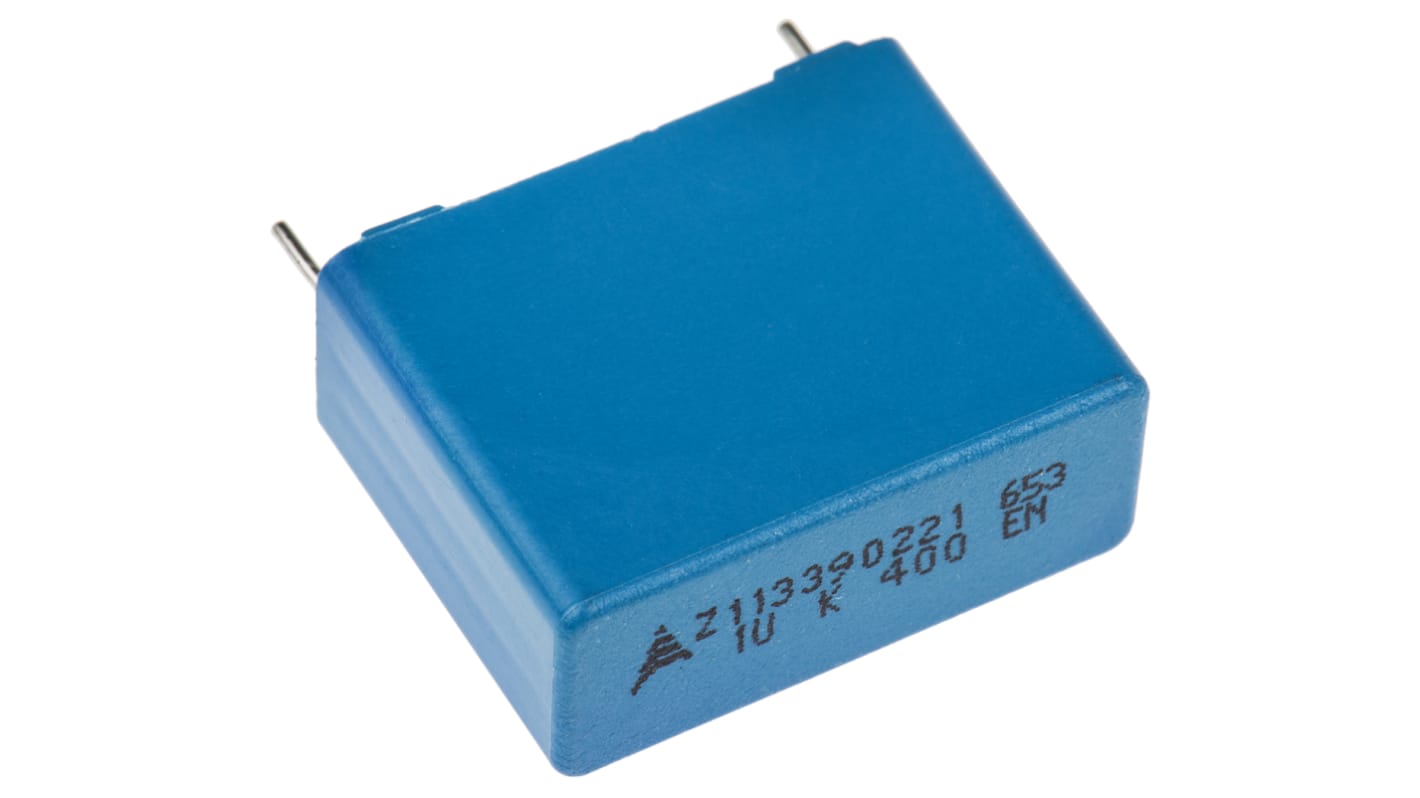 EPCOS B32653 Polypropylene Film Capacitor, 200 V ac, 400 V dc, ±10%, 1μF, Through Hole