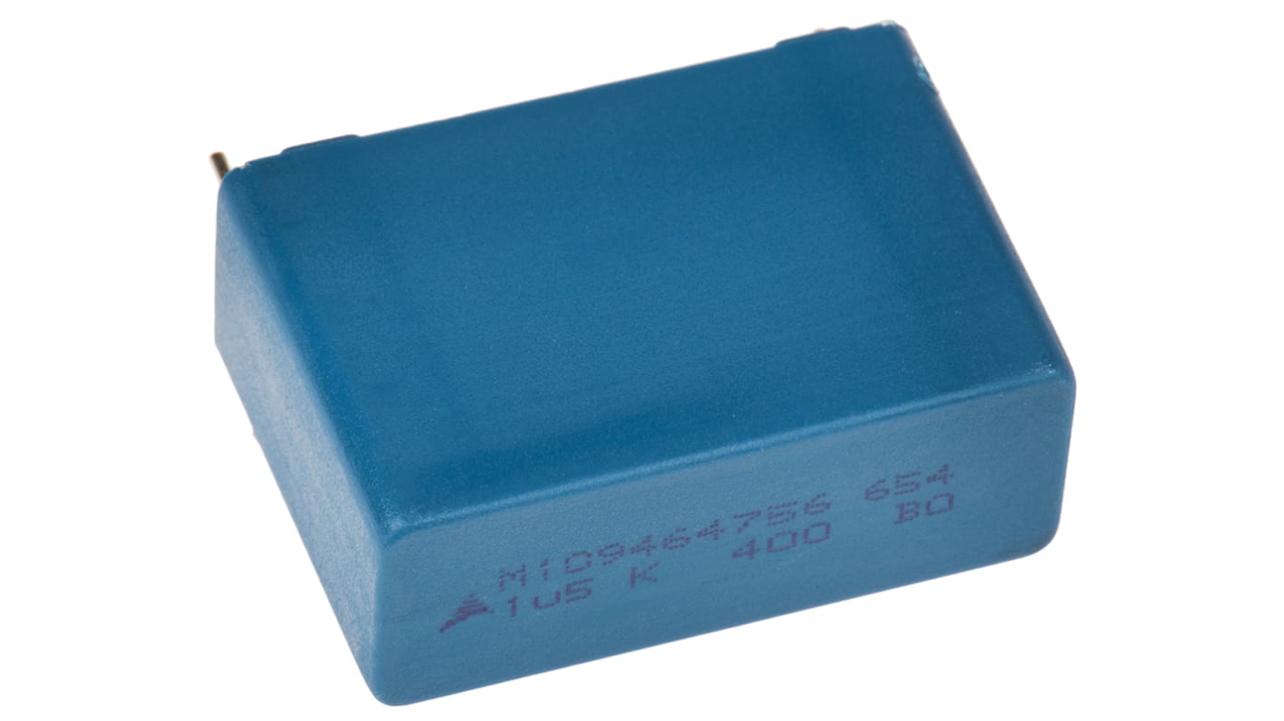 EPCOS B32654 Polypropylene Film Capacitor, 200 V ac, 400 V dc, ±10%, 1.5μF, Through Hole