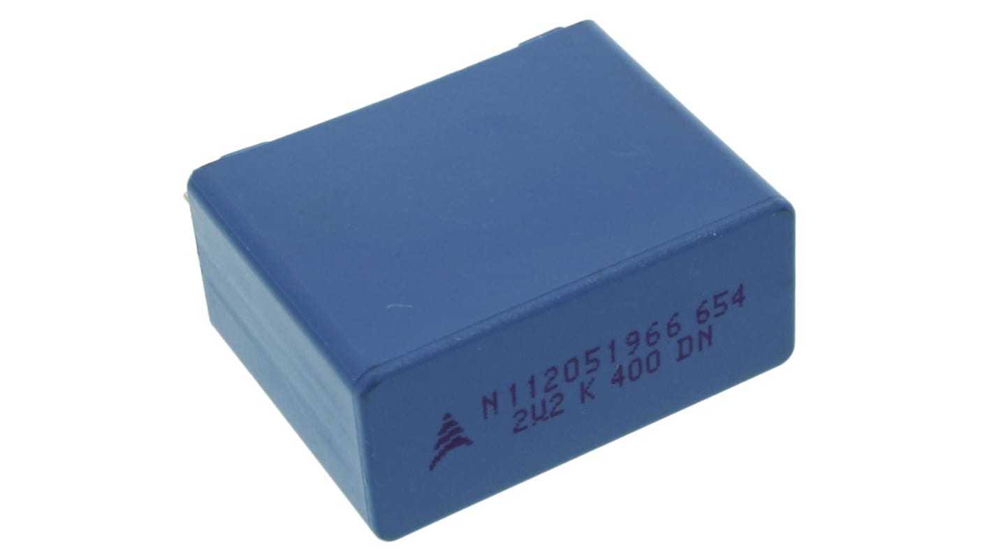 EPCOS B32654 Polypropylene Film Capacitor, 200 V ac, 400 V dc, ±10%, 2.2μF, Through Hole