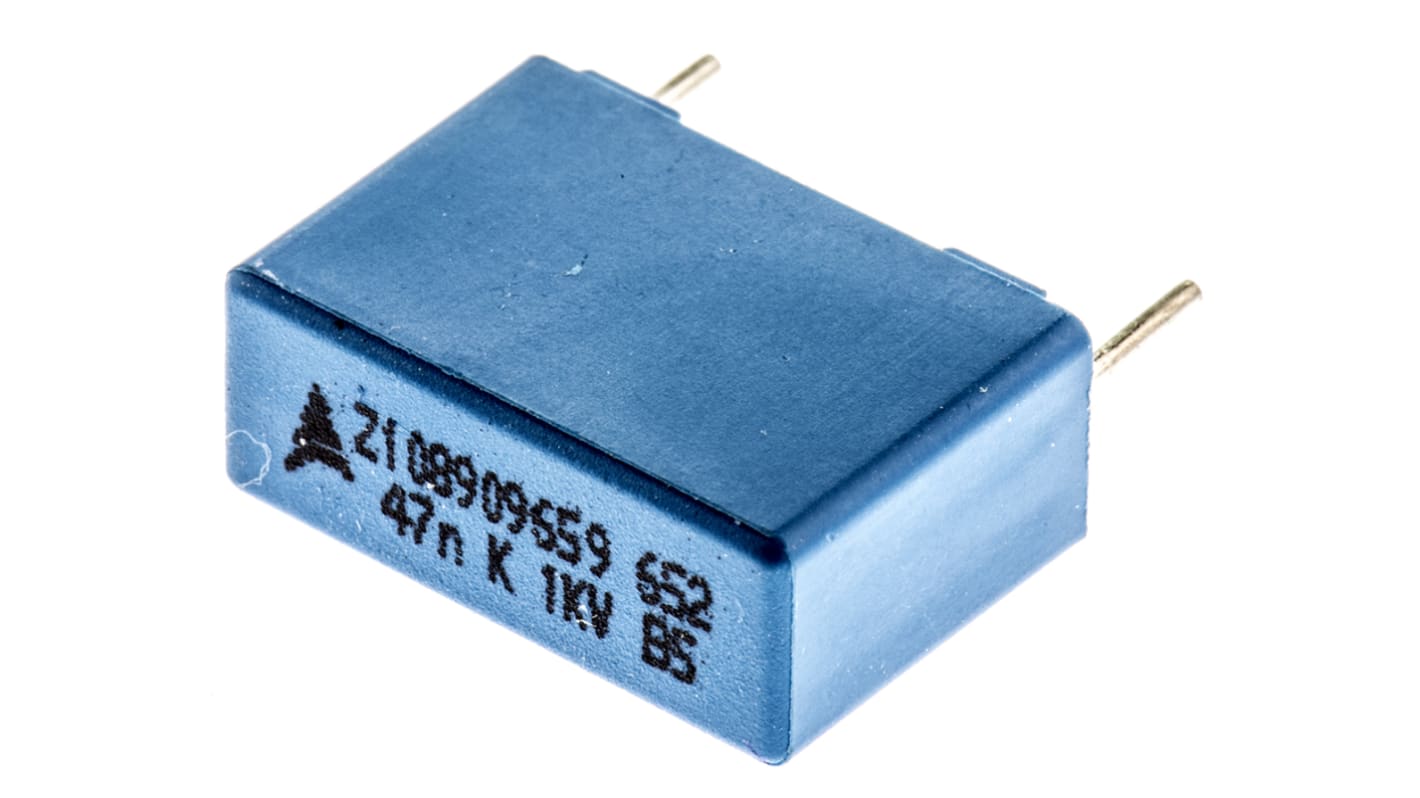 EPCOS B32652 Polypropylene Film Capacitor, 1 kV dc, 250 V ac, ±10%, 47nF, Through Hole