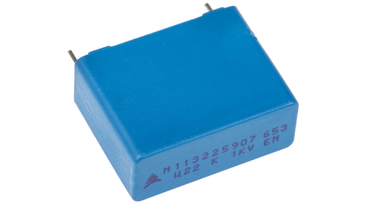 EPCOS B32653 Polypropylene Film Capacitor, 1 kV dc, 250 V ac, ±10%, 220nF, Through Hole