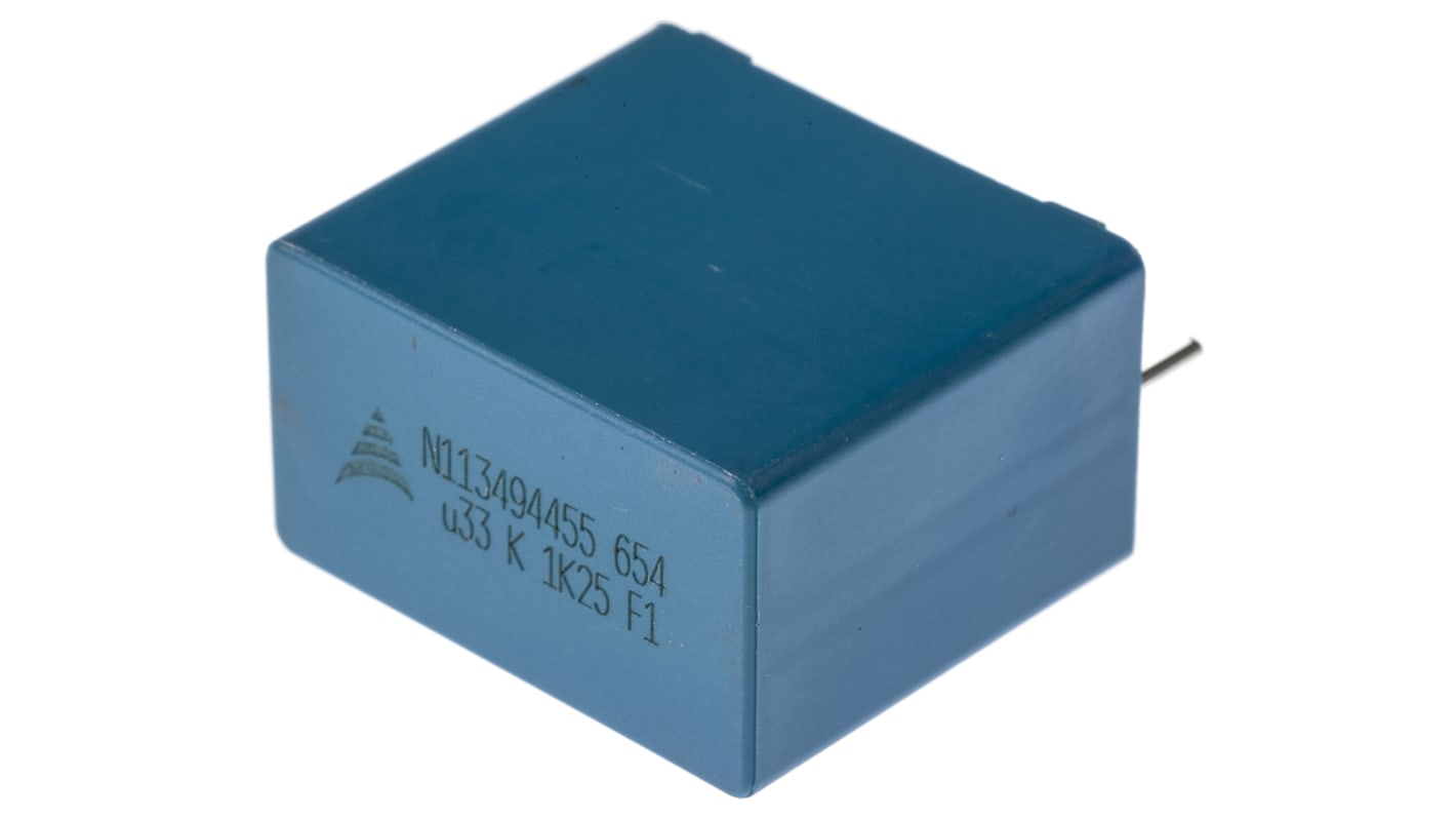 EPCOS B32654 Polypropylene Film Capacitor, 1.25 kV dc, 500 V ac, ±10%, 330nF, Through Hole