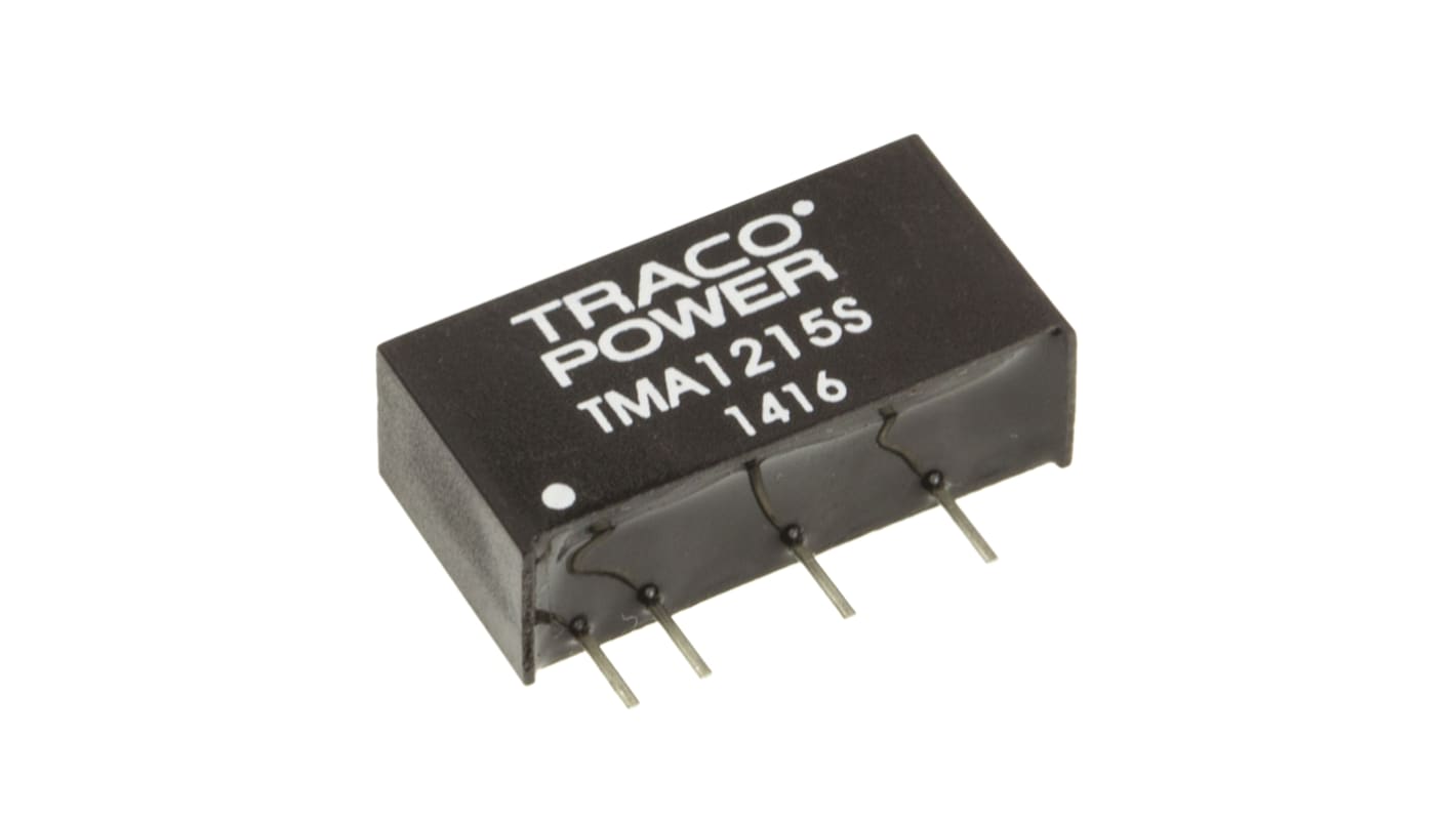 TRACOPOWER TMA DC/DC-Wandler 1W 12 V dc IN, 15V dc OUT / 65mA Durchsteckmontage 1kV dc isoliert