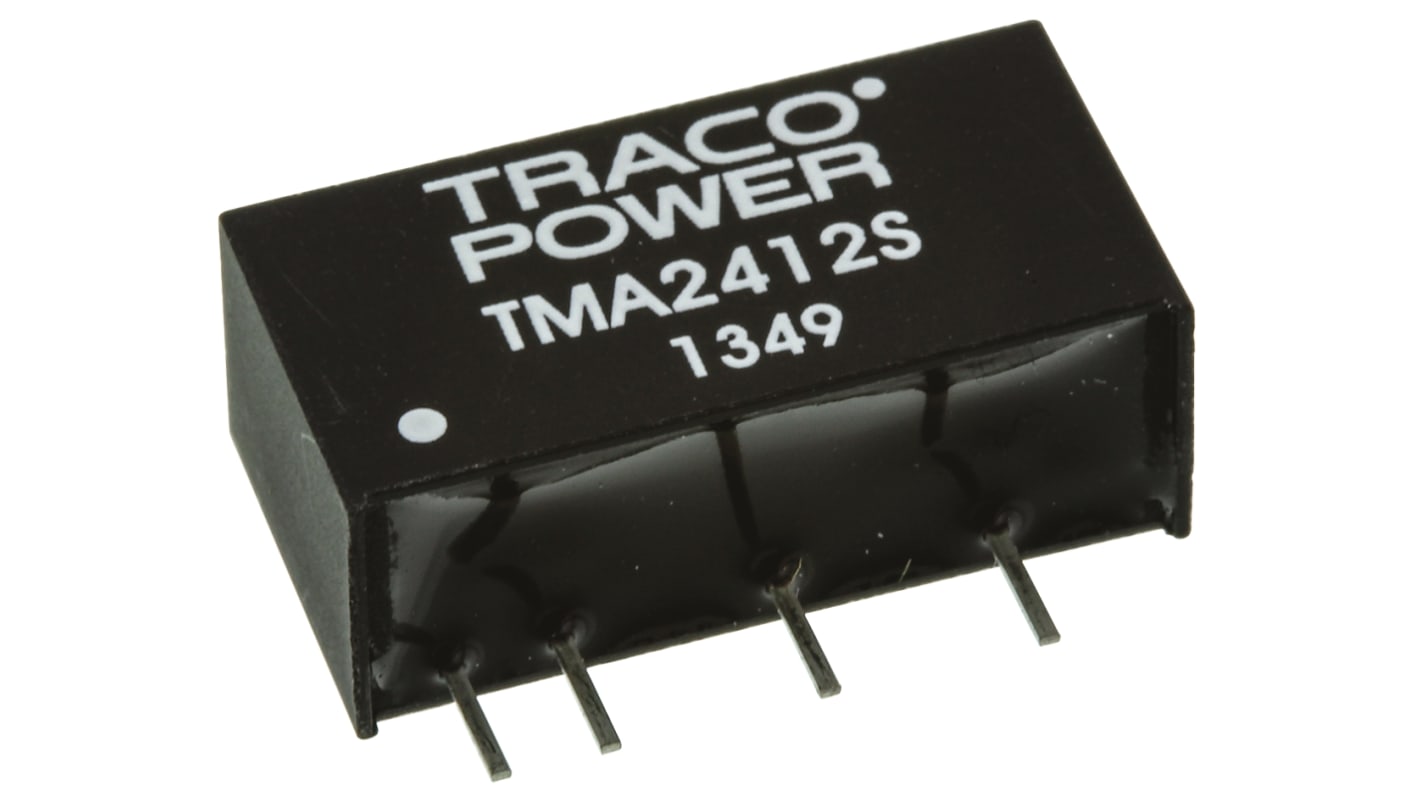 TRACOPOWER TMA DC-DC Converter, 12V dc/ 84mA Output, 21.6 → 26.4 V dc Input, 1W, Through Hole, +85°C Max Temp