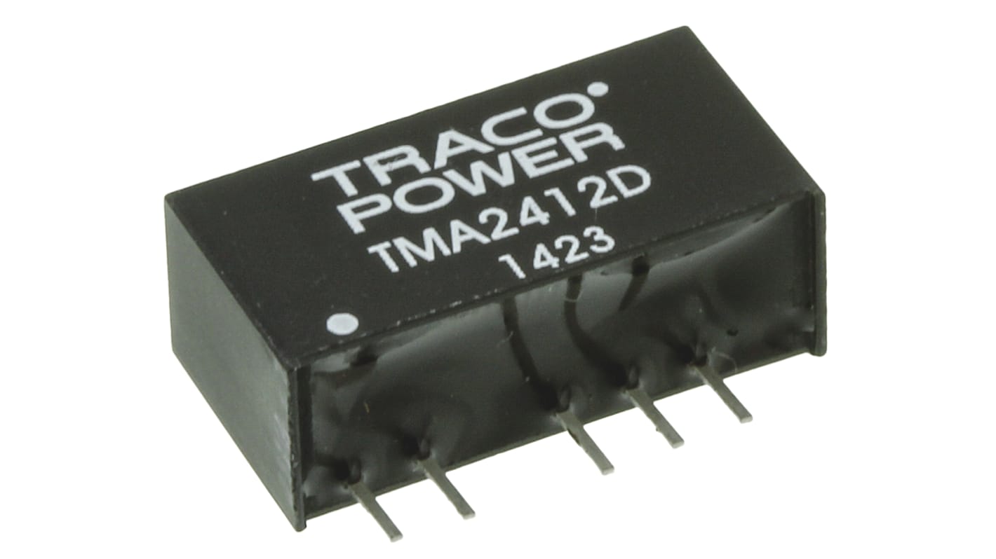 TRACOPOWER TMA DC-DC Converter, ±12V dc/ 42mA Output, 21.6 → 26.4 V dc Input, 1W, Through Hole, +85°C Max Temp