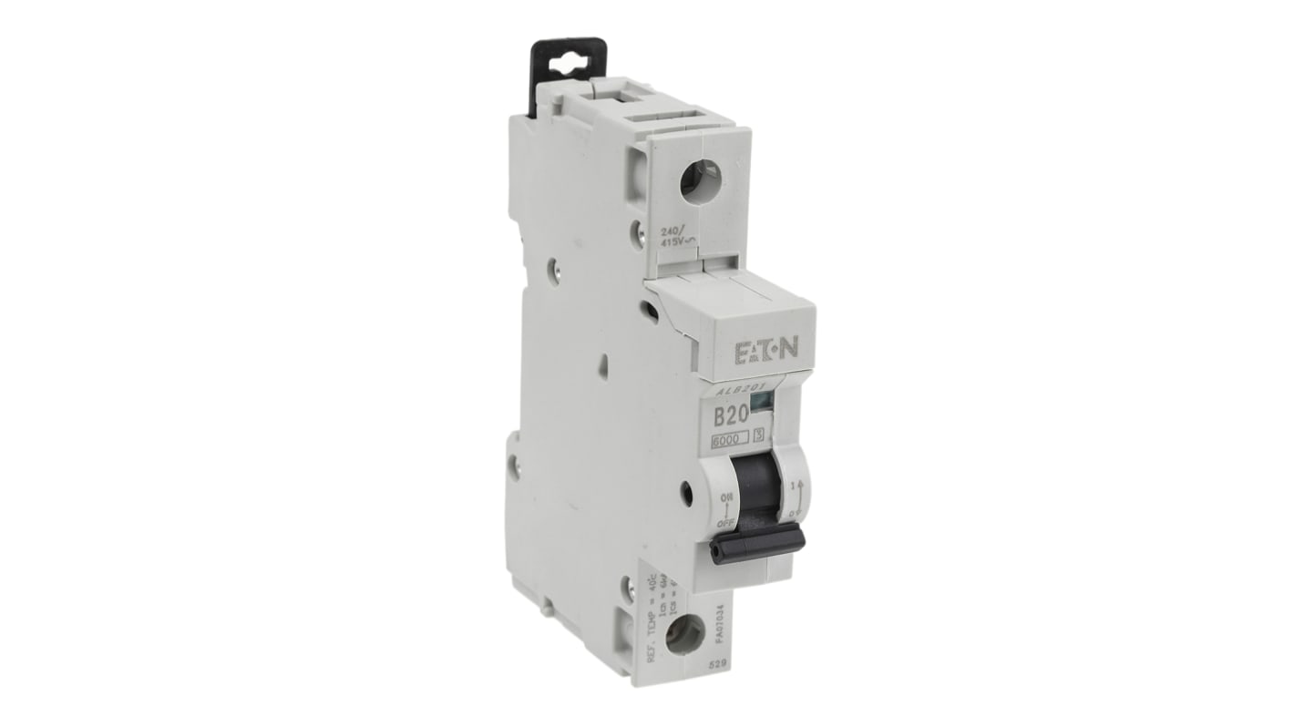 Eaton Memera ALB MCB, 1P, 20A Curve B, 6 kA Breaking Capacity