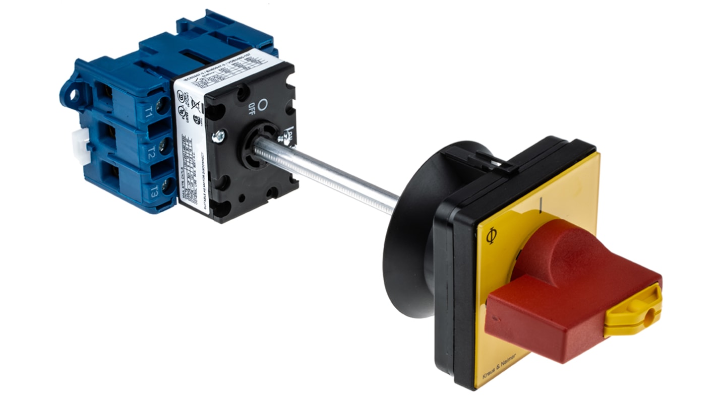 Kraus & Naimer 3P Pole Isolator Switch - 63A Maximum Current, 22kW Power Rating, IP65