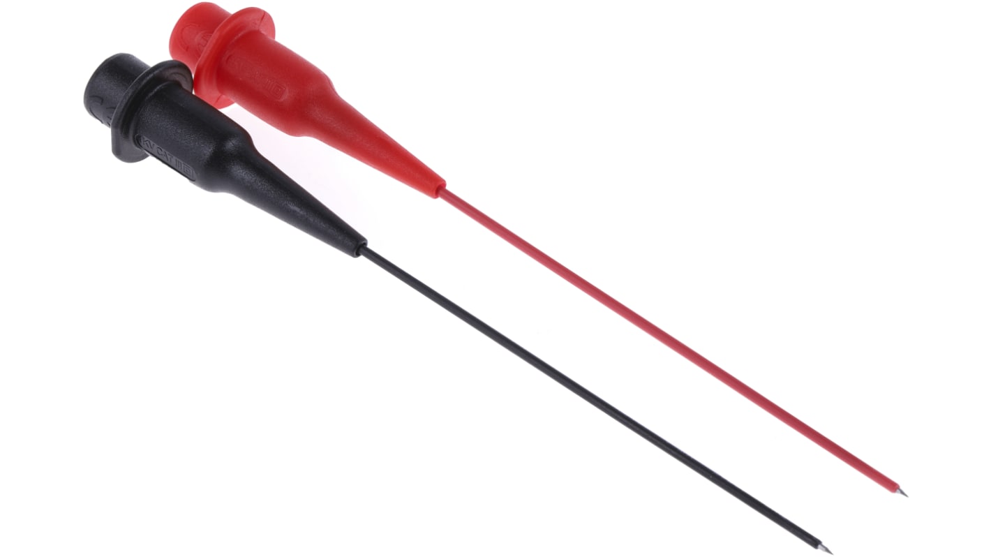Sonda de prueba, 1kV, punta 2.5mm, Negro, Rojo