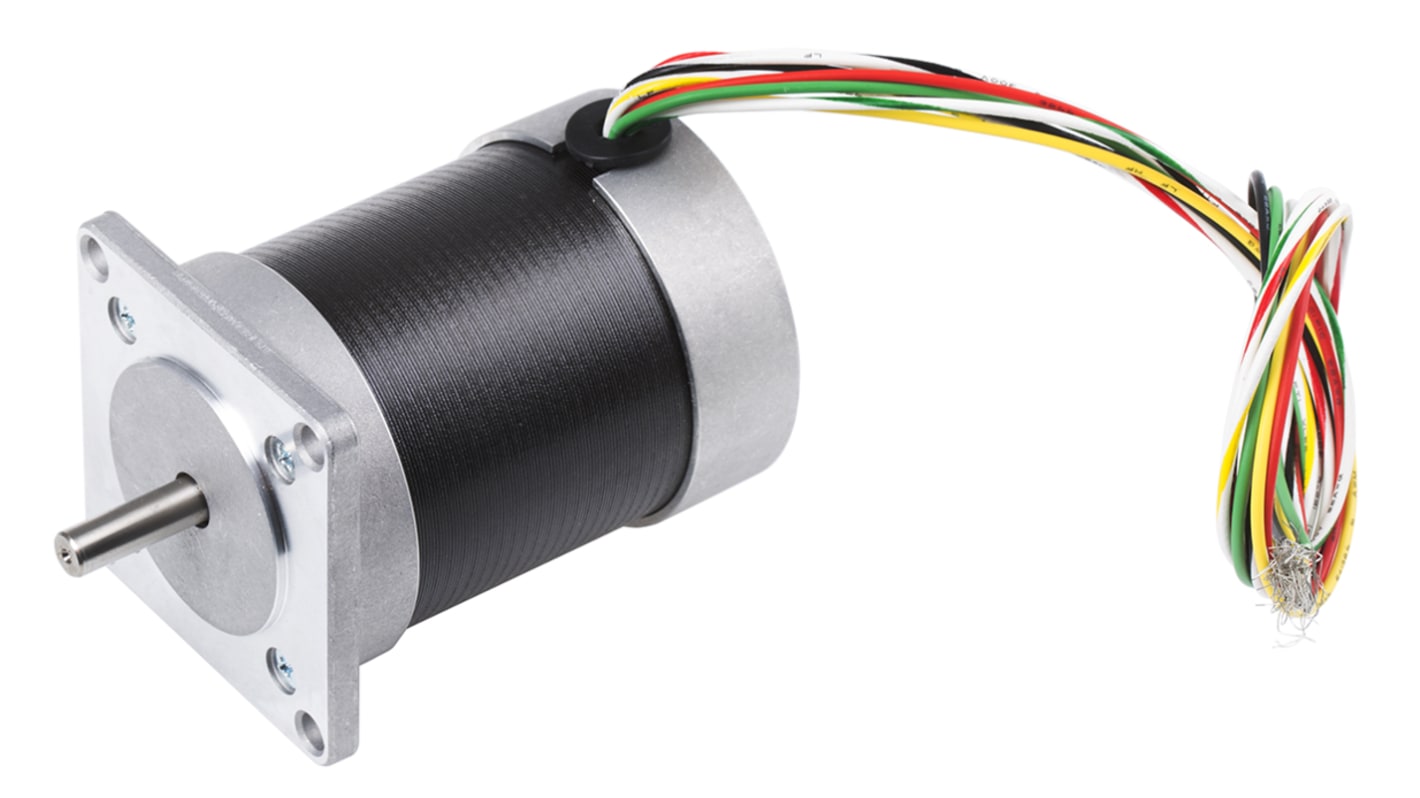 RS PRO Hybrid Stepper Motor, 0.88Nm Torque, 5.4 V, 1.8°, 56.4 x 56.4mm Frame, 6.35mm Shaft