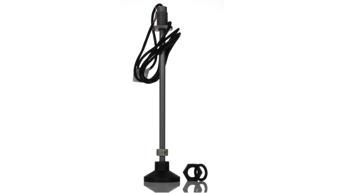 RS PRO buna （浮子）、聚苯硫醚（杆）浮球开关, 垂直安装, NO/NC, 最大直流120V, 最高+75°C, 线长1m
